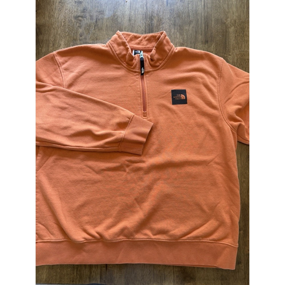 The North Face Jacket Men Extra Large Orange Circular Design Quarter Zip XL